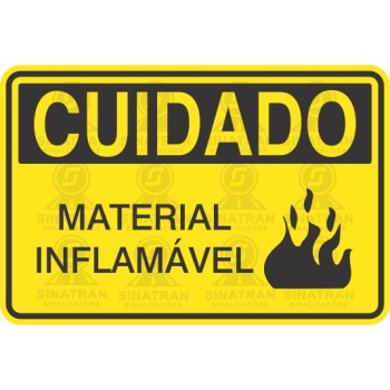 Cuidado - material inflamável